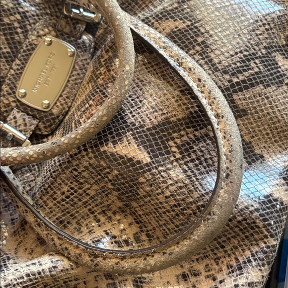Michael Kors Tan Snake Print Tote - Picture 13 of 15